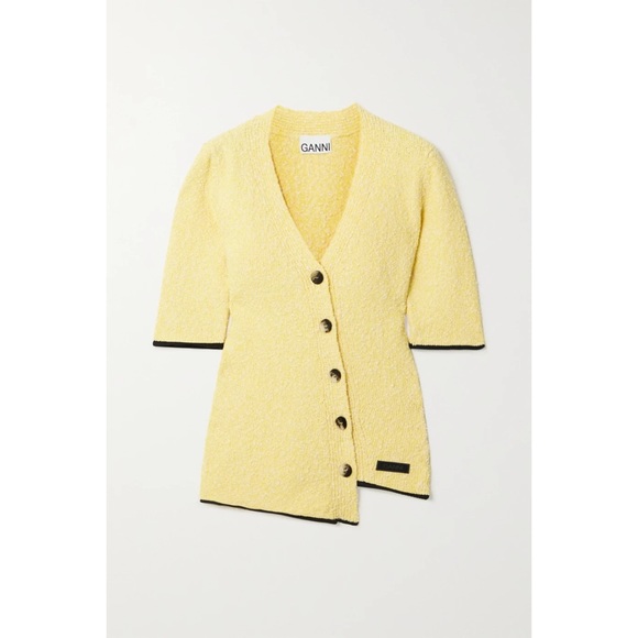 Ganni Sweaters - NWT GANNI Asymmetric organic cotton-blend bouclé sweater